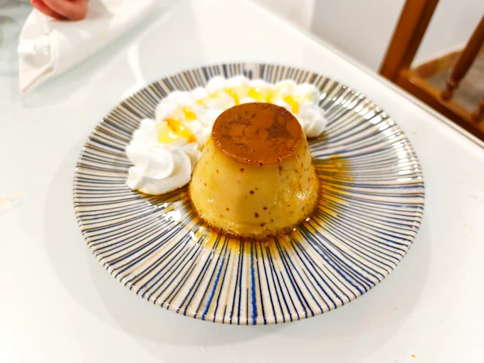 Flan de huevo casero del Asador El hayedo de Sofía